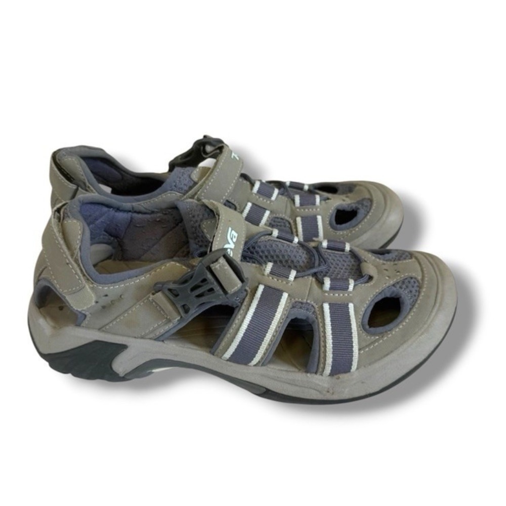 Teva Women's Omnium Sandal Gray Slate Blue 9.5 M Water Shoes Hiking Gorpcore